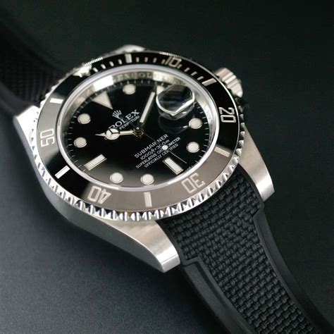 rolex blnr on rubber b|Rolex submariner with rubber strap.